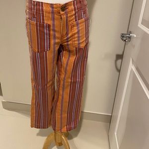 Free People striped crop pants 27
